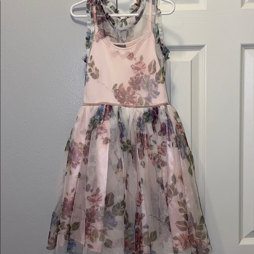 Size 6 Girl’s Zunie Floral Mesh Illusion Dress